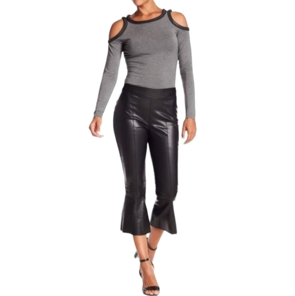 Bailey 44 Lupine Vegan Leather Kick Flare Pants - Picture 2 of 6